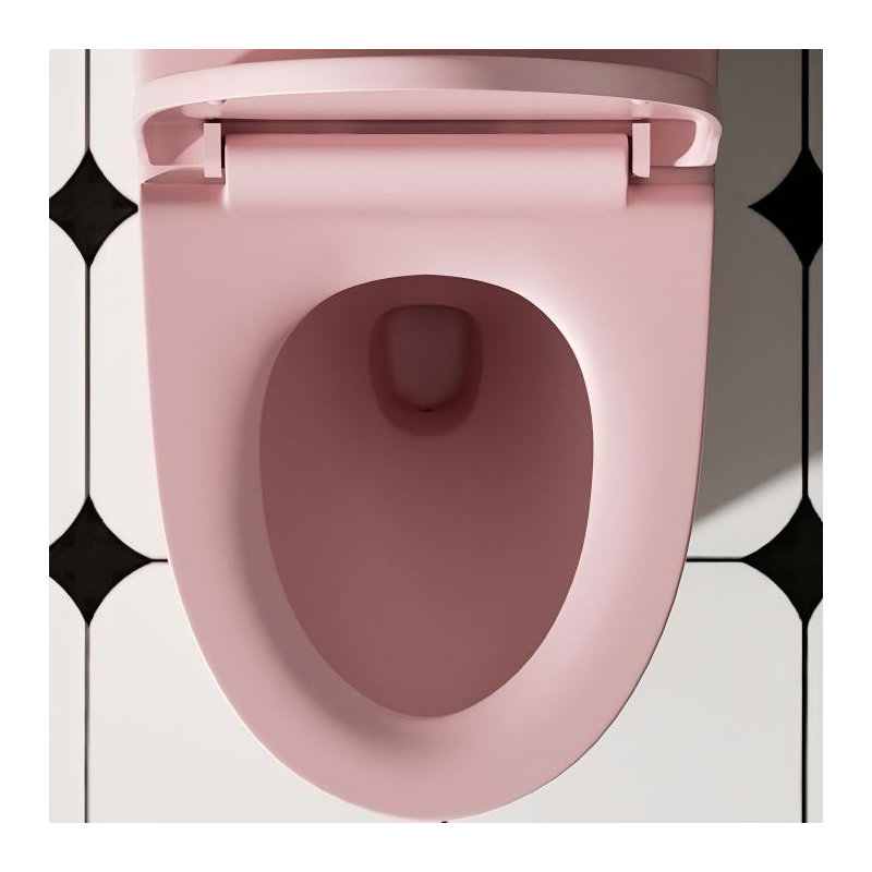 Seren Modern Soft-Close Antimicrobial Toilet Seat Cover, Pink
