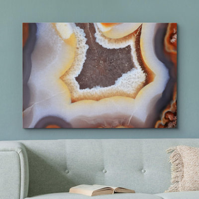 Abstrait, agate naturelle, motif de tranche, estampe numérique sur toile, art de la maison moderne
