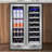24" Wine and Beverage Refrigerator Dual Zone 20 Bottles & 60 Cans Built-In or Freestanding Wine Cooler, with Straight/Curved Handle Options-118229004