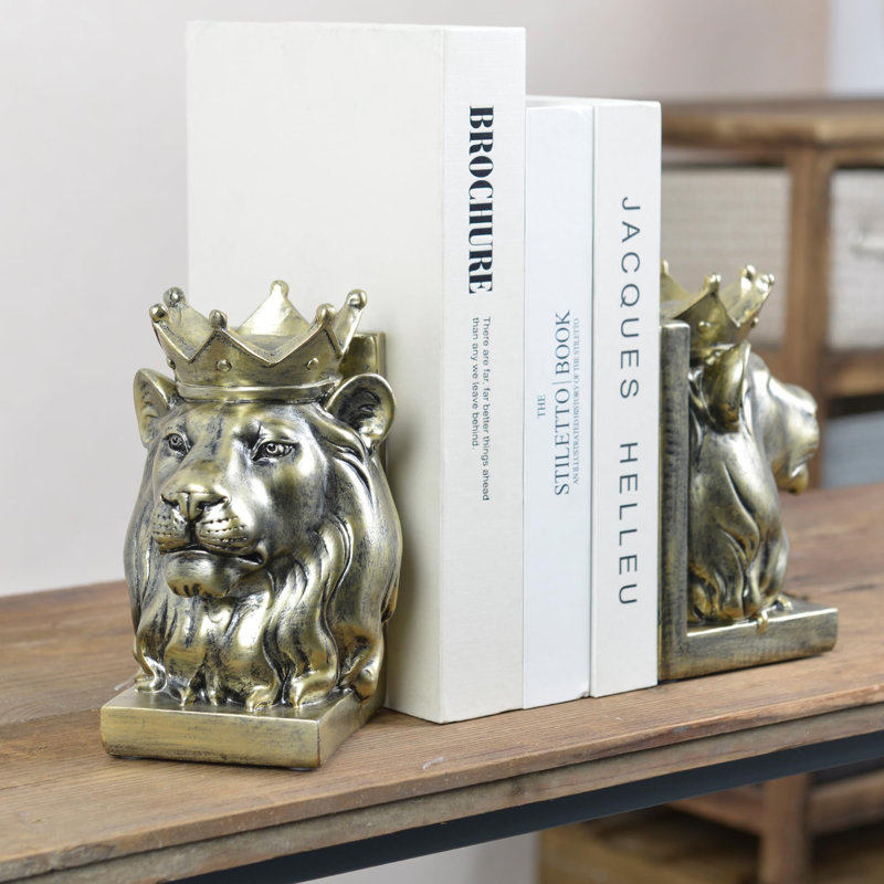 Resin Bookends, Gold