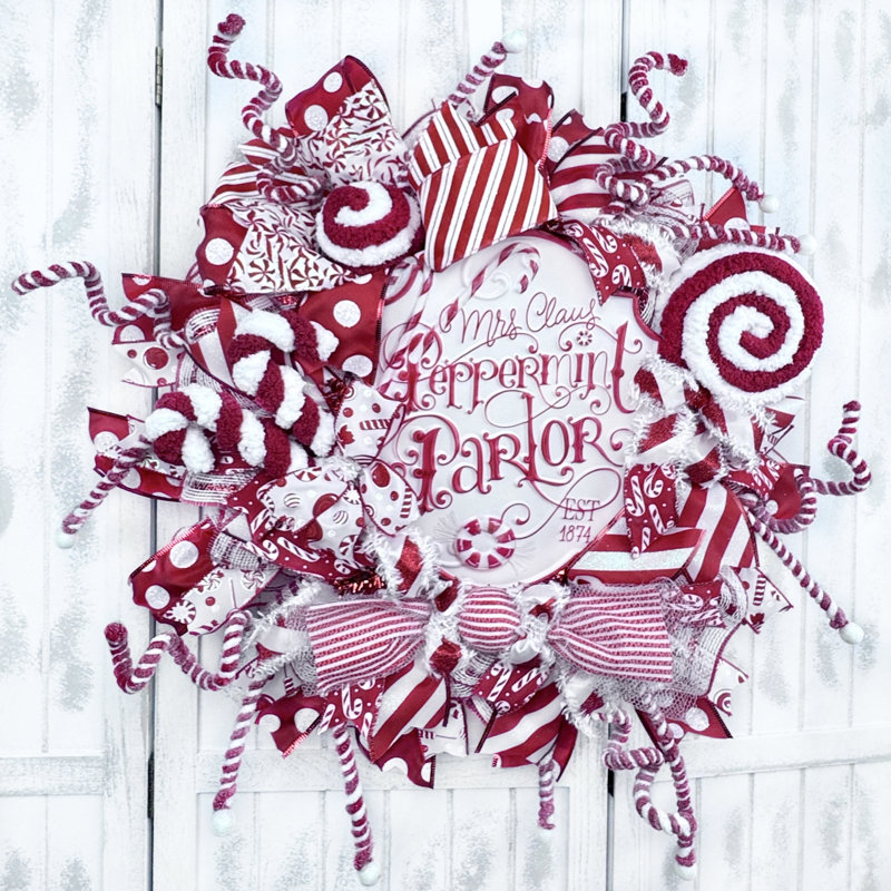 Couronne en maille 20 po Peppermint