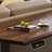 Nut-brown+Black Rectangular Solid Wood+Steel desk-469725186