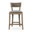 Upholstered Stool with Solid Wood Frame