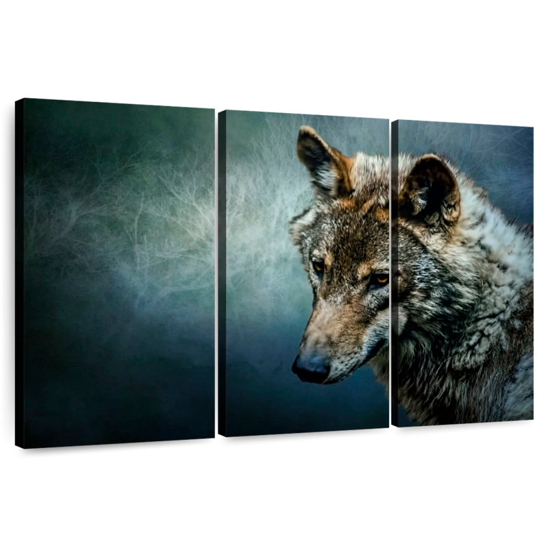 Loup solitaire, H 24 po x l 38 po