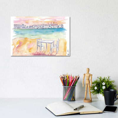 Relaxing On Splendid Island Of Mykonos Greece by Markus & Martina Bleichner - Wrapped Canvas Gallery-Wrapped Canvas Giclée