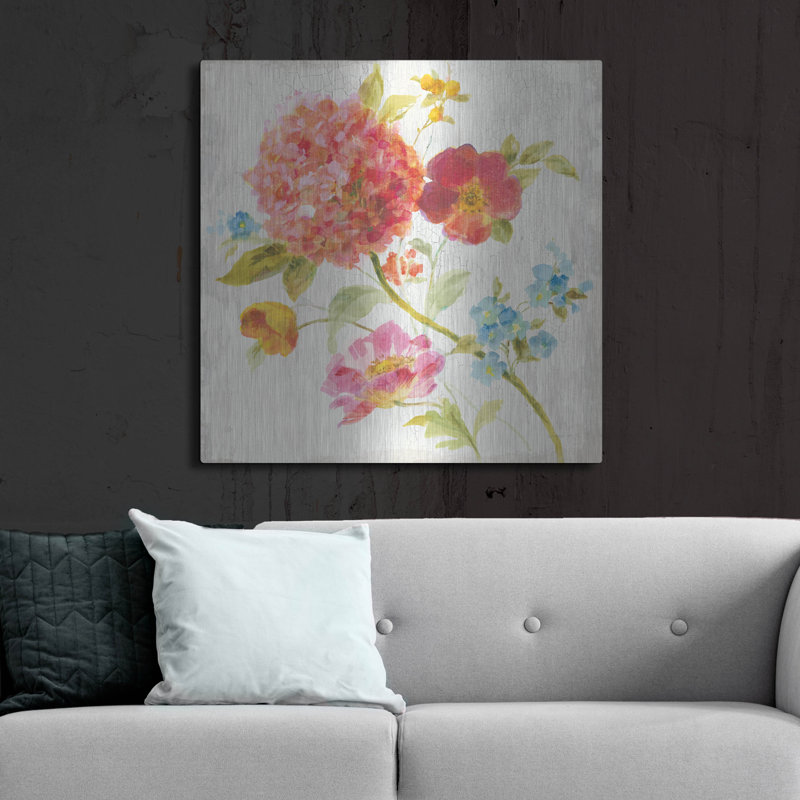 Red Barrel Studio® «Full Bloom 4» par Danhui Nai, art mural en métal