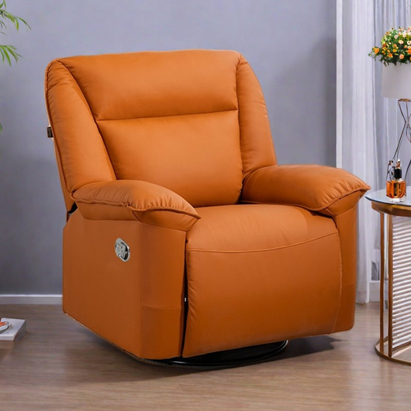 Fauteuil inclinable ergonomique en similicuir, Orange