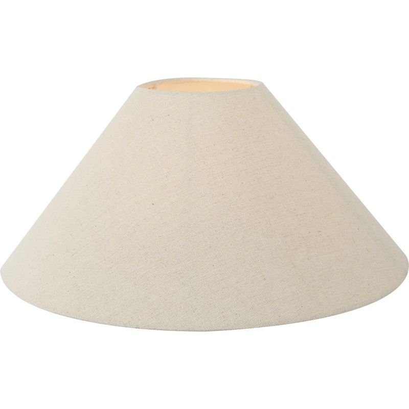 Abirad 23.5cm H Cotton Empire Lamp Shade ( Uno ) in Hopsack Beige, 23.5cm H x 40cm W x 40cm D
