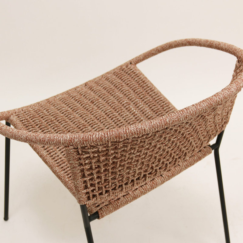 Cove Woven Rope Outdoor Arm Chair, Red/White