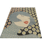 Distressed Homage Hand Knotted Wool Animal Print Area Rug