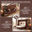 Grand lit escamotable en noyer avec compartiments de rangement réglables, tablette et tiroir - Lit plateforme pliable peu encombrant pour chambre à coucher et chambre d'amis-1391368239