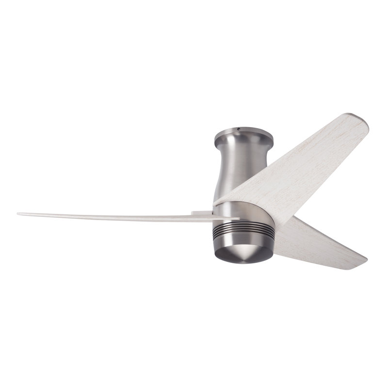 Velo 48'' Ceiling Fan, Whitewash, Wall/Remote Combo Controls, Bright Nickel