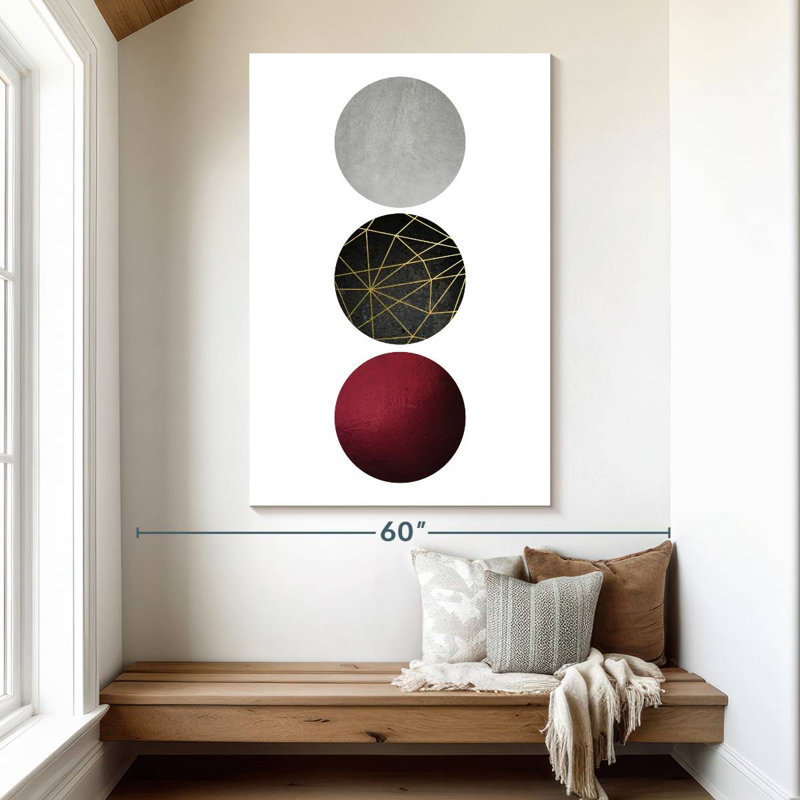 Avery Burg Black Gold Geo I, 51" H x 34" W