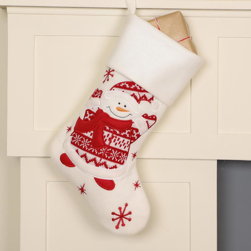 Santa and Snowman 2 Piece Stocking Set
