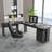 L-Shaped Executive Desk with 3-Drawer File Cabinet, Large Computer Desk for Home Office-261374965