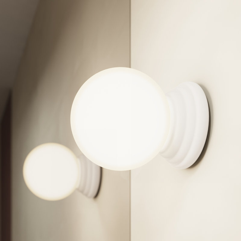 Zori Ceramic Flush Mount, White