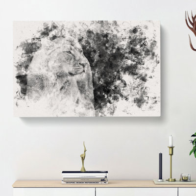 Wild Lioness - Wrapped Canvas