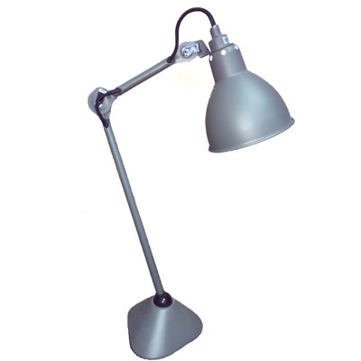 1-Light Grey Aluminum Table Lamp