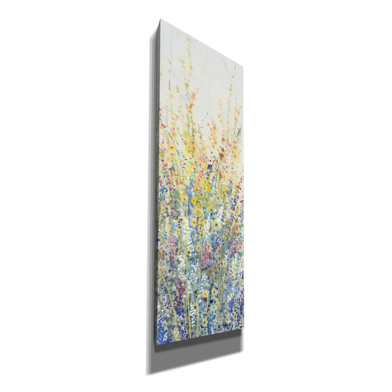 «Wildflower Panel II» par Tim O'toole, art mural sur toile, H 60 po x l 20 po x P 1,5 po