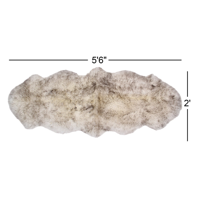 Enderby Sheepskin Animal Print Indoor Rug, Novelty 2' x 5'6"