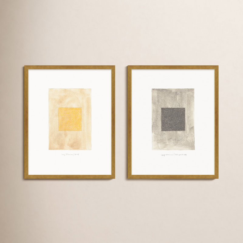 Untitled (Tonal Shift) Set Of 2 By Beth James - Framed Wall Art, 20" W x 25" H, Maple Framed
