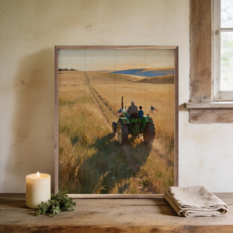 Farm Generations Green Tractor, 10" H x 8" W
