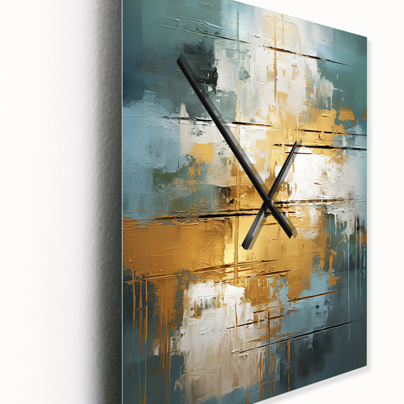 Kooskia - Horloge murale peinture abstraite, Grand