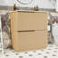Meuble-lavabo compact avec lavabo en céramique, 2 tiroirs et conception cannelée-1720831288