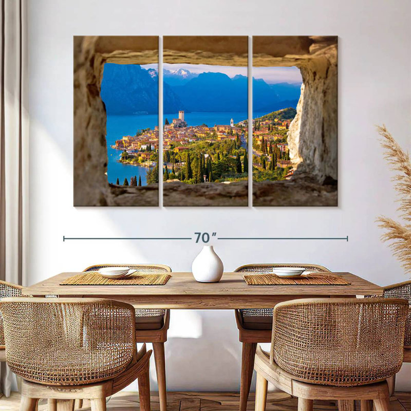 Sebbie vue de Malcesine, H 42 po x l 65 po