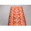 Tapis de couloir antique turc Herki en laine orange pour les escaliers et la décoration intérieure avec un look rétro unique
