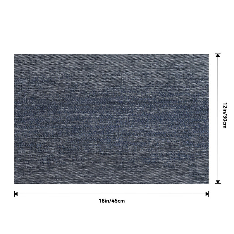 Ensemble de 4 napperons rectangulaires en PVC - Tapis de table tissés antidérapants résistants à la chaleur, lavables et durables