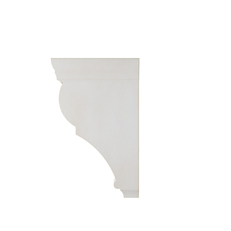 3"W x 6 1/2"D x 12"H Large Rojas Wood Vintage Decor Corbel, Chalk Dust White, 12" H x 3" W x 6.5" D, Chalk Dust White