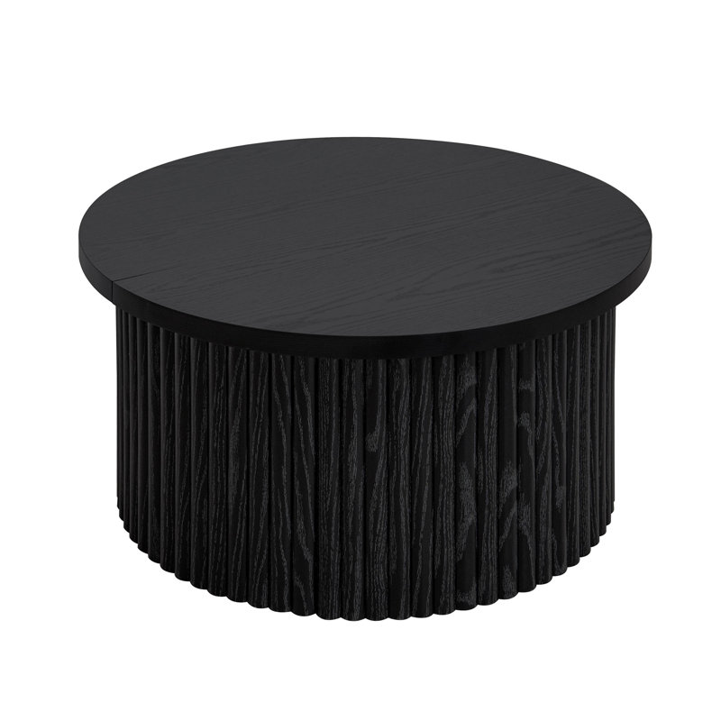 Table basse, table basse ronde, tables d'appoint modernes, Noir