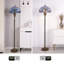 Lampe sur pied en verre coloré de style baroque à 3 lumières avec ampoules Tiffany