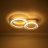 Modern Geometric 2-Circle Dimmable LED Semi-Flush Mount