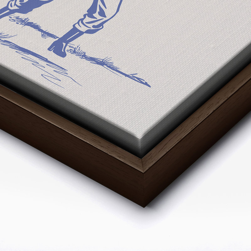 Enfer bleu, Canvas, Brown Framed, 11"H x 14"W