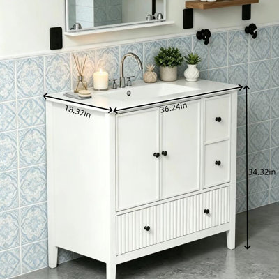 Unified Ceramic Counter Blocks Seepage Has Holes Split Cabinet Durable And Hassle Free Installation