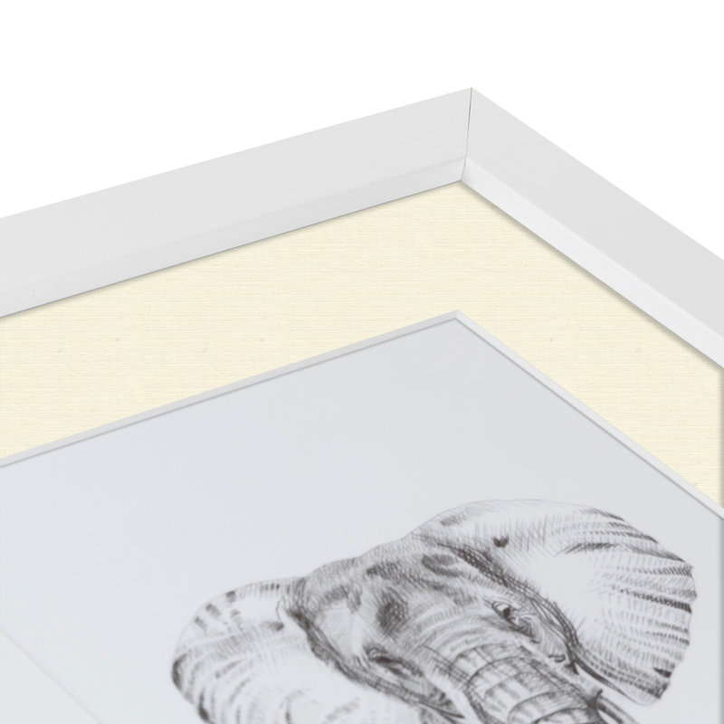 Toxie Matte Picture Frame with Mat, Ivory