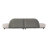 Falcone - Contemporary Off-white + Grey Bonded Leather Curved Sectional Sofa