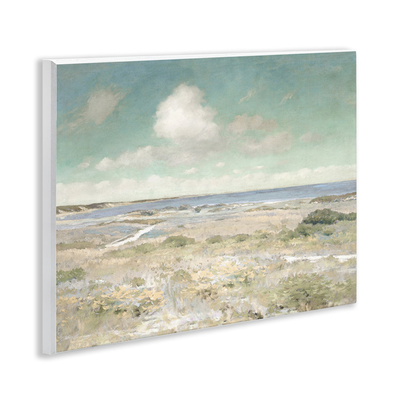 Plaque murale avec vue sur l'eau et nuages, design par Christy McKee