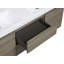 Meuble-lavabo flottant 60 po avec lavabo, meuble-lavabo mural moderne 60 po avec lavabo double en résine et tiroirs à fermeture en douceur