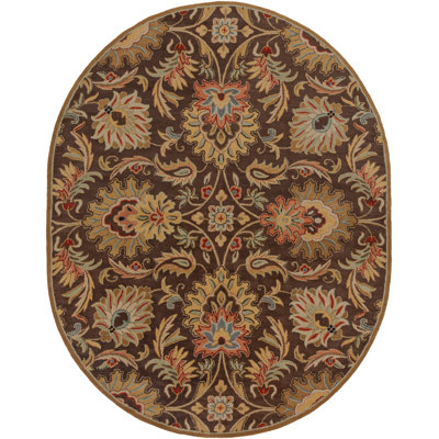 Arden Dark Brown Garnet Hand-Tufted Wool Rug