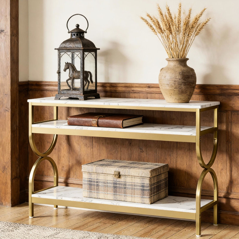 Faux Marble Sofa Table(Only Including Coffee Table)