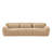 114''Soft And Fluffy Plush Fabric,Modular Sectional Sofa Couches,Ergonomic Design With Ottoman And Throw Pillows,Full-Compression Vacuum Packaging Buckle Connection,For Home Theater,Light Khaki-133870322-133870332