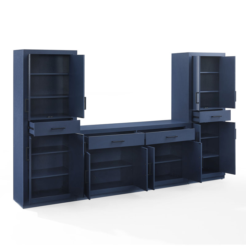Bruckner 3-piece Sideboard And Pantry Set, Navy