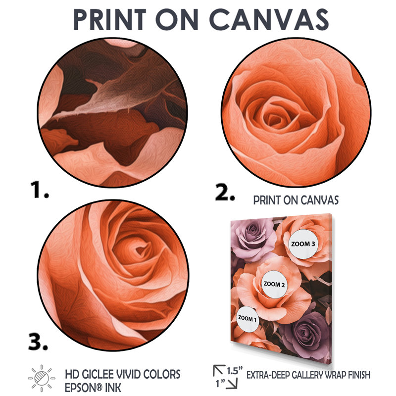 Bolivar - impressions florales sur toile, Noir, noir, noir, noir, H 20 po x l 12 po, Reproduction encadrée d'une seule photo