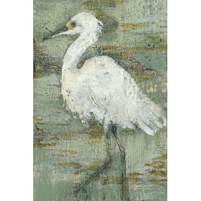 Textured Heron I by Jennifer Goldberger - Wrapped Canvas Art Prints