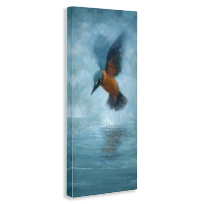 Hummingbird Splashing Surface Canvas Wall Art by Stephen Mitchell