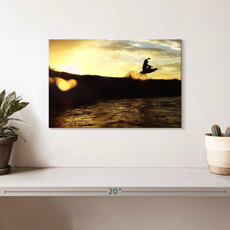 Silhouette de surf de Senne, H 8 po x l 12 po