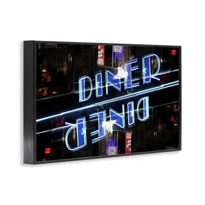 Giclée encadrée de néon Diner